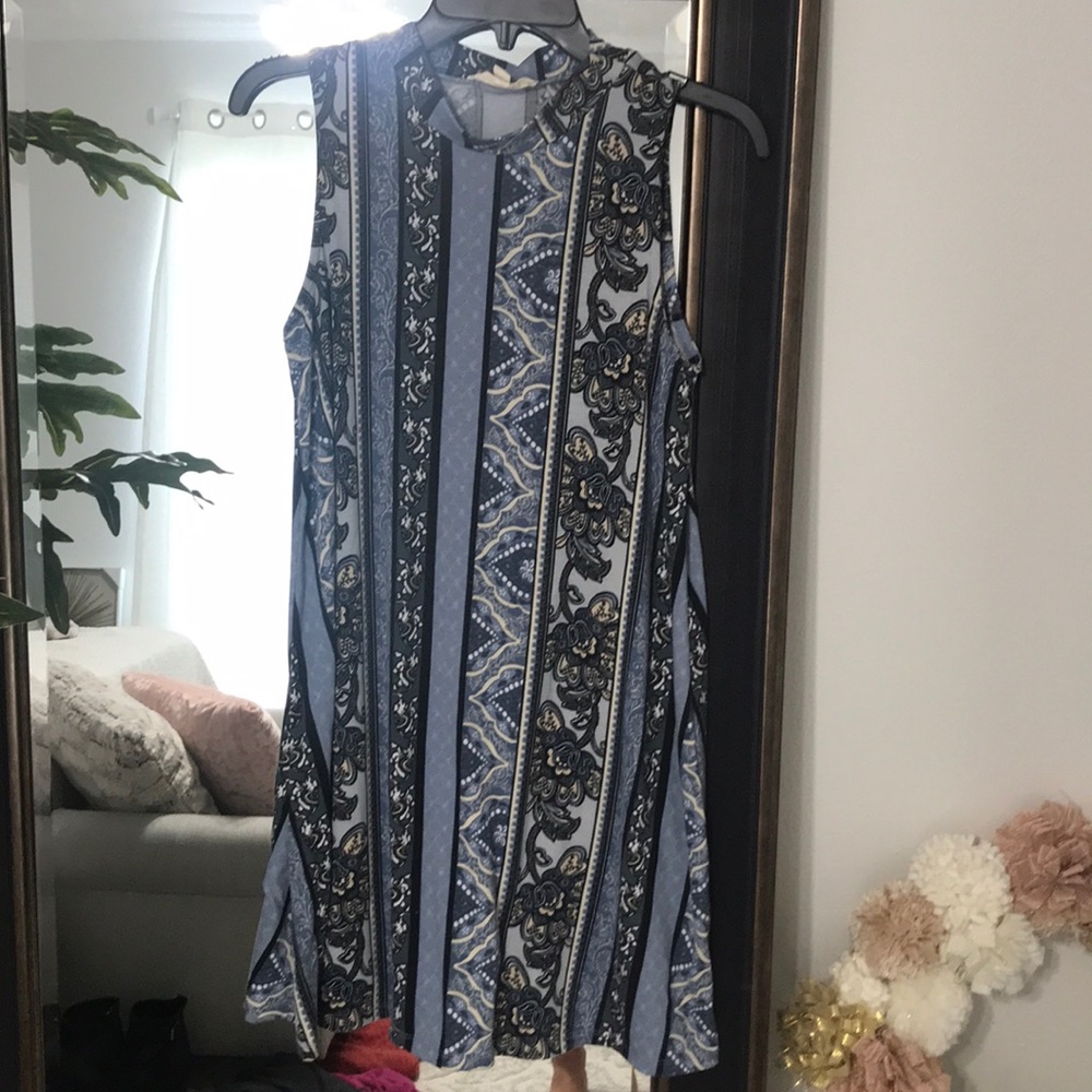 SOLD Blue Sleeveless Dress